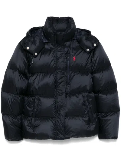 Polo Ralph Lauren Water-repellent Quilted Down Jacket With Detachable Hood Clothing In Blue
