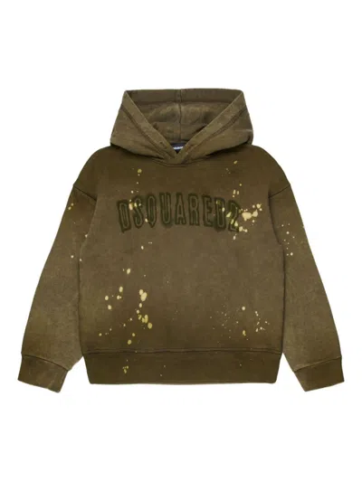 Dsquared2 Kids Hoodie With Logo In Brown