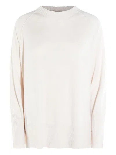 Antonelli Sweater With Raglan Sleeves And Ribbed Cuf In Animal Print