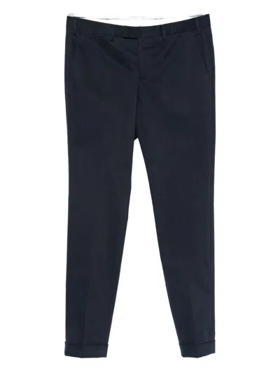Pt Torino Pants With Pleated Pockets In Blue