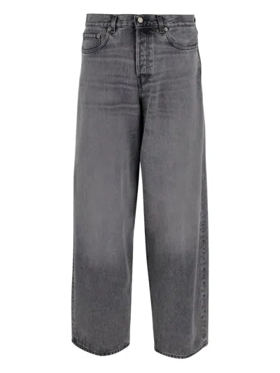 Haikure Wide Fit Cotton Denim Jeans In Gray
