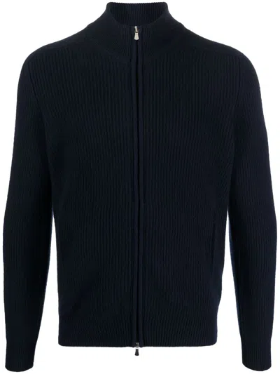 Barba Napoli Barba Crew Neck Cashmere Sweater In Blue