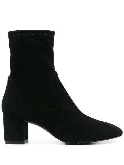 Stuart Weitzman Maeve Suede Booties In Black