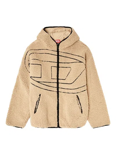 Diesel S-zat Sweat-shirt Puffer Jackets Beige In Nude