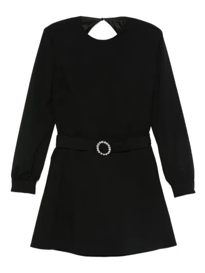 Saint Laurent Long-sleeved Mini Dress In Black