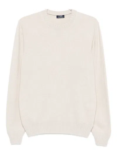 Barba Napoli Barba Beige Crew Neck Sweater In Neutral