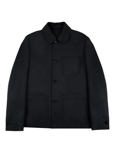Incotex Virgin Wool Jacket In Black