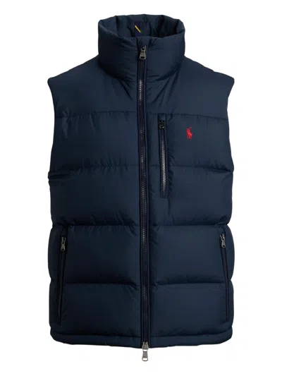 Polo Ralph Lauren Padded Gorham Black Vest In Blue