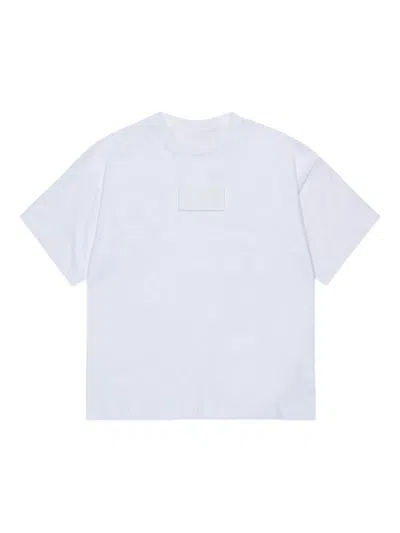 Mm6 Maison Margiela T-shirt In Jersey Con Patch Numeric Logo In White