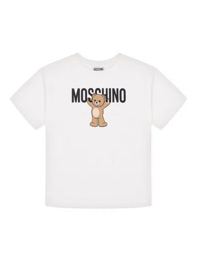 Moschino Kids T-shirt With Teddy Bear Motif In White