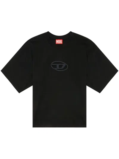 Diesel "t-buxt-crop-od" T-shirt In Black