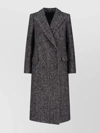 Tagliatore Tailored Black Jacket With Classic Collar And Sophisticated Silhouette In Gray