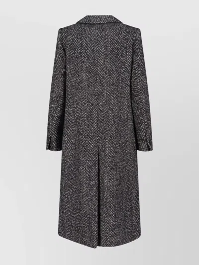 Tagliatore Tailored Black Jacket With Classic Collar And Sophisticated Silhouette In Gray