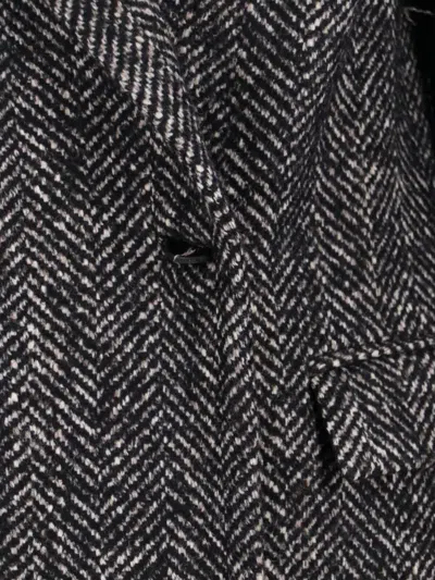 Tagliatore Tailored Black Jacket With Classic Collar And Sophisticated Silhouette In Gray