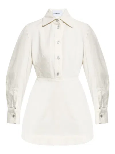Givenchy Button-fastening Mini Dress In White