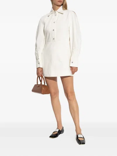 Givenchy Button-fastening Mini Dress In White