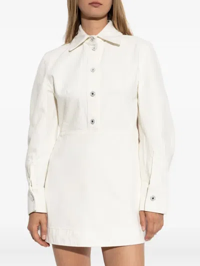 Givenchy Button-fastening Mini Dress In White