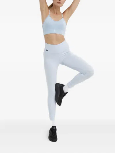 Lacoste Logo-patch Leggings In Blue