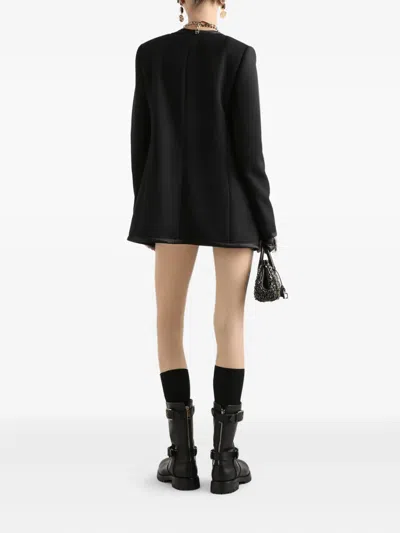 Dolce & Gabbana Embellished Button-front Jacket In Black