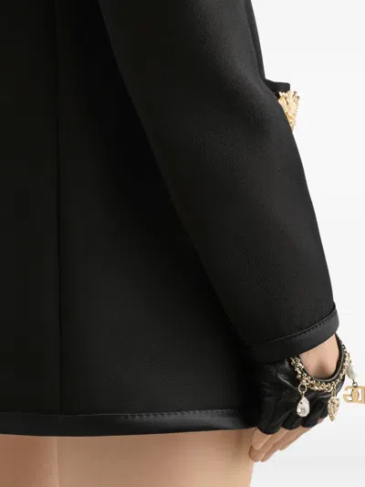 Dolce & Gabbana Embellished Button-front Jacket In Black