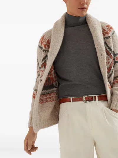 Brunello Cucinelli Lightweight Turtleneck Sweater In Gray