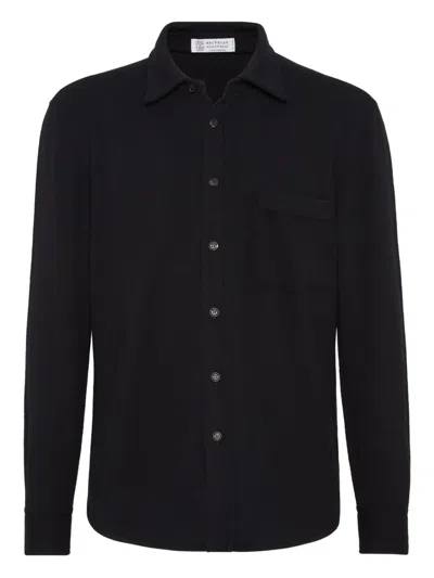Brunello Cucinelli Knit Shirt In Black