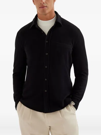 Brunello Cucinelli Knit Shirt In Black