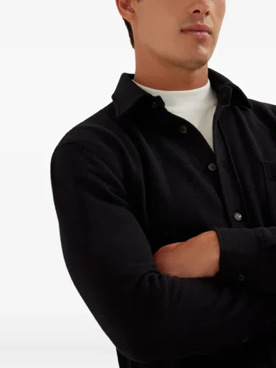 Brunello Cucinelli Knit Shirt In Black