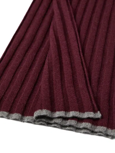 Brunello Cucinelli Cashmere Scarf In Red