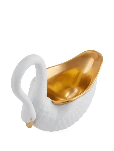 L'objet Swan Centerpiece (9cm X 9cm) In White