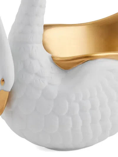 L'objet Swan Centerpiece (9cm X 9cm) In White