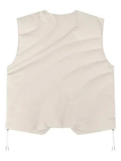 Heliot Emil Layered Padded Gilet In Neutral