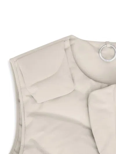 Heliot Emil Layered Padded Gilet In Neutral