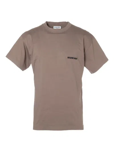 Pre-owned Balenciaga 2021 Logo T-shirt In Neutral