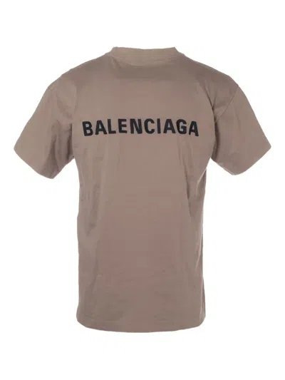 Pre-owned Balenciaga 2021 Logo T-shirt In Neutral