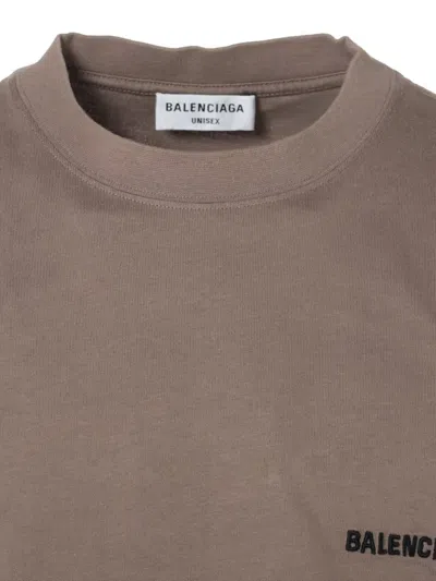 Pre-owned Balenciaga 2021 Logo T-shirt In Neutral