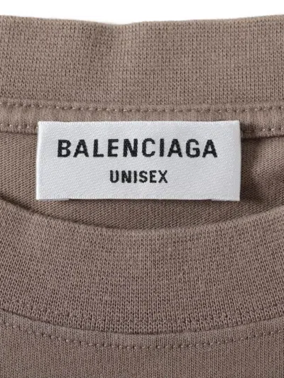Pre-owned Balenciaga 2021 Logo T-shirt In Neutral