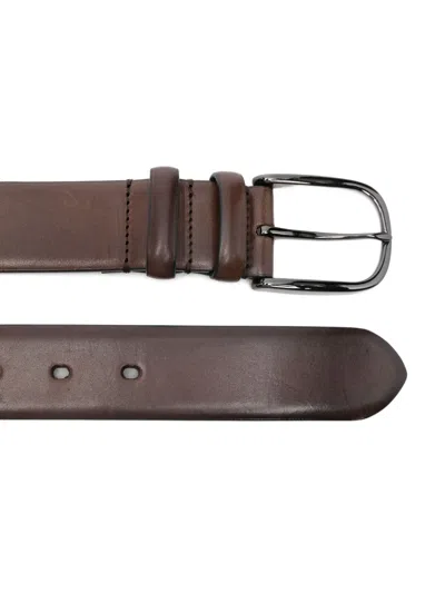 Officine Creative Leather Buckle Belt In Brown