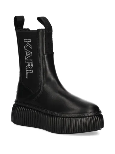 Karl Lagerfeld Embellished-detail Boot In Black
