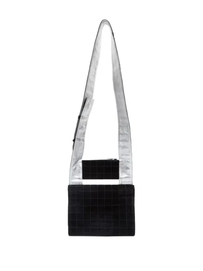 Pre-owned Chanel 2003-2004 Chocolate Bar Suede Shoulder Bag In Black