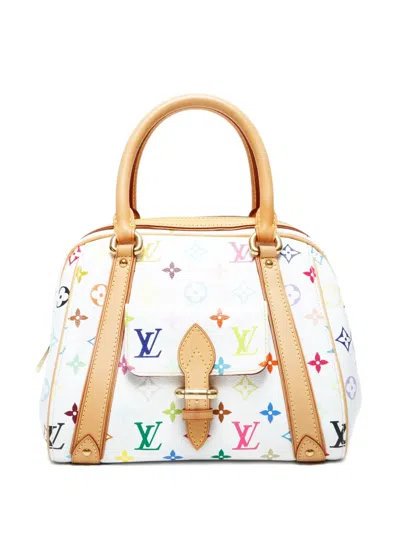 Pre-owned Louis Vuitton 2007 Priscilla Monogram Multicolor Tote Bag In White