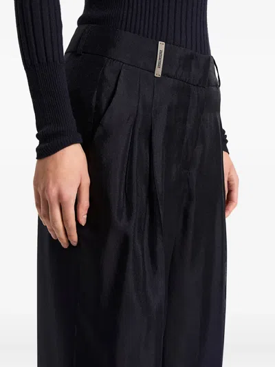 Peserico Pleated Trousers In Blue