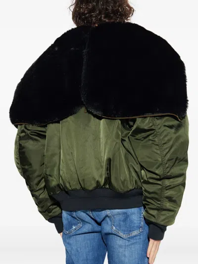 Dsquared2 Aviator Hooded Bomber Clothing In Green