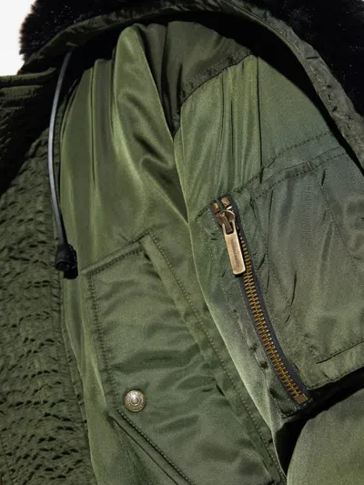 Dsquared2 Aviator Hooded Bomber Clothing In Green