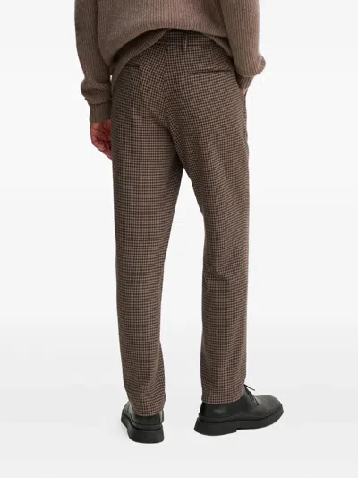 Les Deux Houndstooth-pattern Trousers In Brown