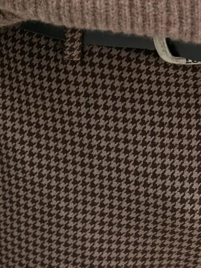 Les Deux Houndstooth-pattern Trousers In Brown