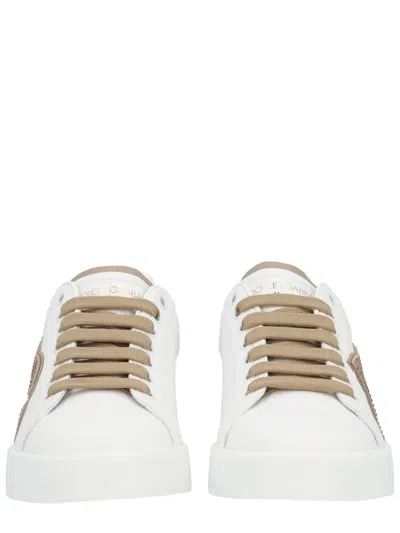 Dolce & Gabbana Port.light Strobel Sneakers In White