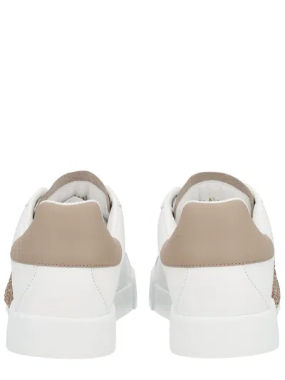 Dolce & Gabbana Port.light Strobel Sneakers In White
