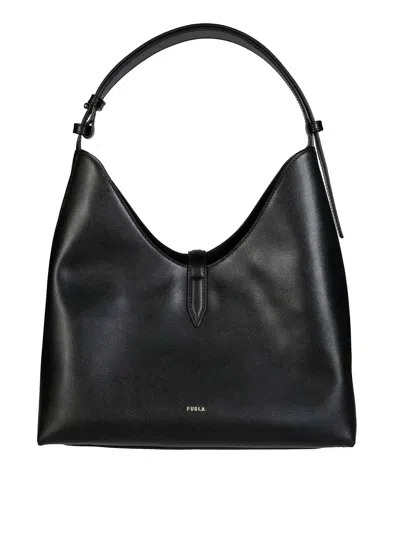 Furla Borsa Goccia M Hobo Nera In Black