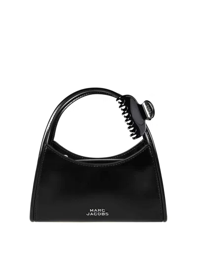 Marc Jacobs Glam Claw Clip Leather Crossbody Bag In Black